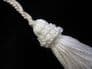 White silky key tassel - Wedding decoration or key tassel  -  13cm long